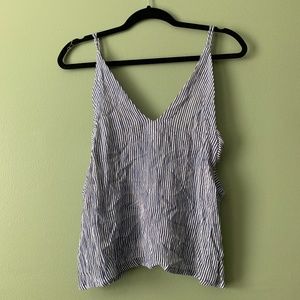 Lulu's Adrift Blue and White Striped Tank Top